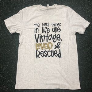 NEW heather gray t-shirt with design